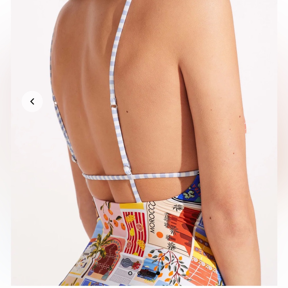 SEAFOLLY On Vacation V-Neck One Piece Bathing Suit - Picture 11 of 15